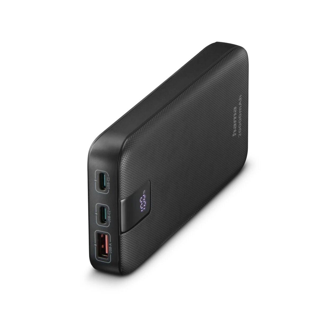 Hama PD 20 Power Pack 20000 mAh 2x USB-C USB-A Fast Charging Anthracite Powerbank - Sort - 20000 mAh