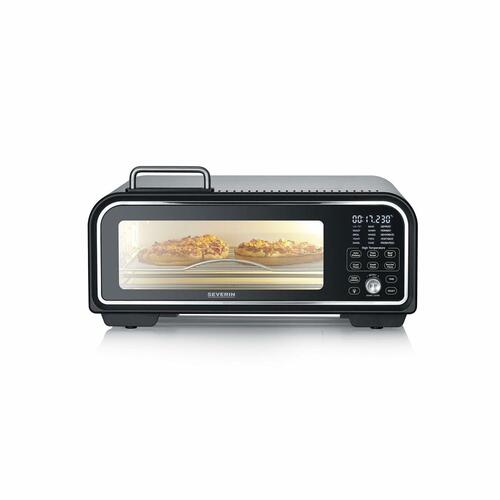 Severin PG8575 pizzabagemaskine - elektrisk miniovn, 18 l, 2.000 W, sort
