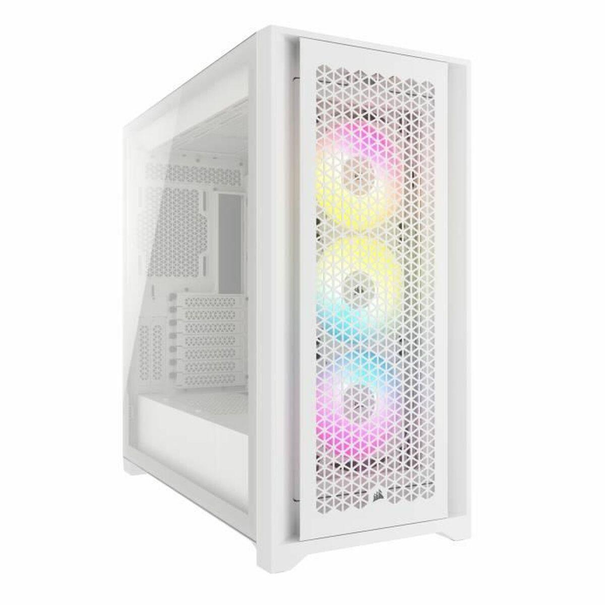 Corsair ATX midi-tower kabinet - hvid, hærdet glas, RGB billede