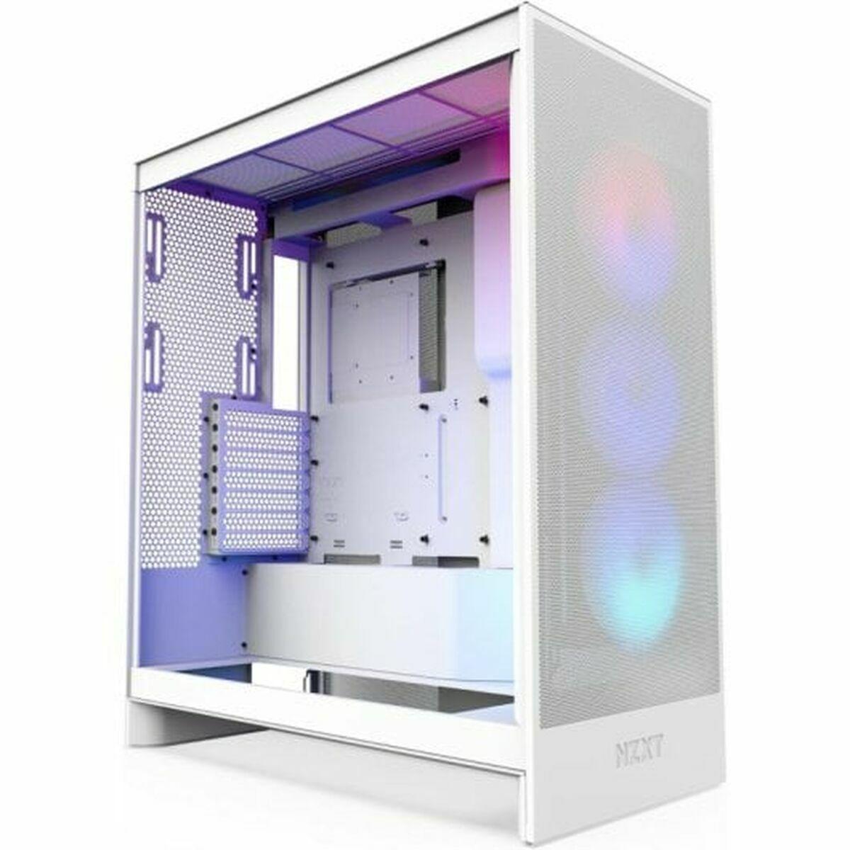 NZXT H7 Flow RGB Midi - ATX semi-tårn kabinet, hvid