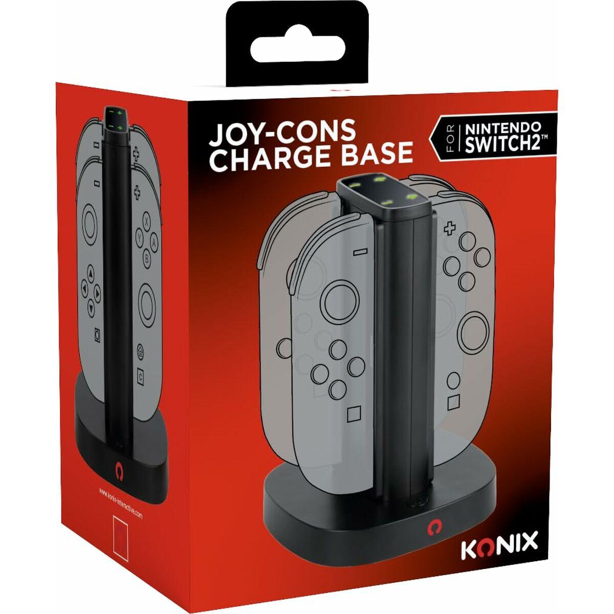 KONIX opladerstand til Joy-Con - sort, USB