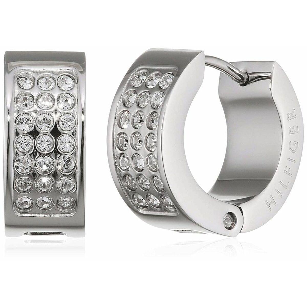 Tommy Hilfiger øreringe til kvinder - rustfrit stål, 1 cm, grå