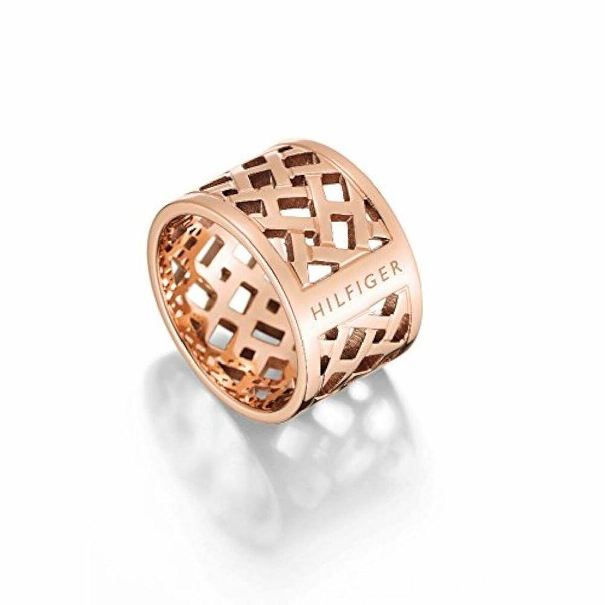 Tommy Hilfiger ring til kvinder, rustfrit stål, pink (str. 16)