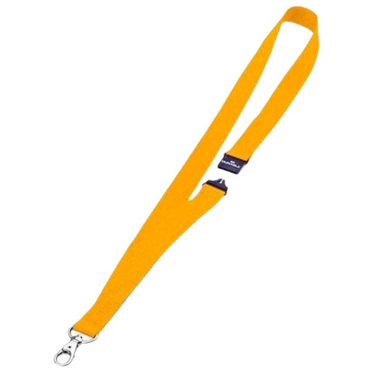 Durable lanyard - gul, 44 cm (10 stk.) billede
