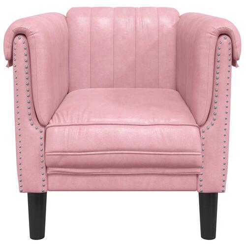 Sofastol velour lyserød