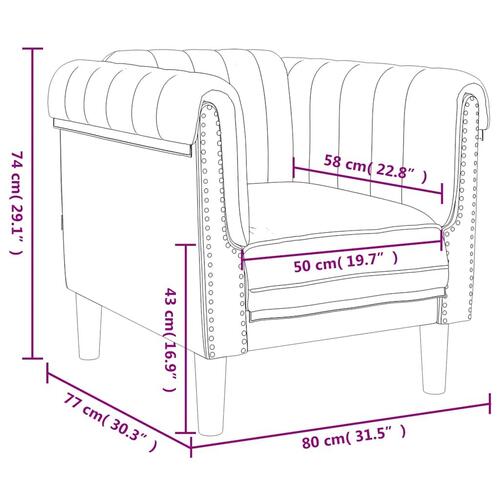 Sofastol velour lyserød