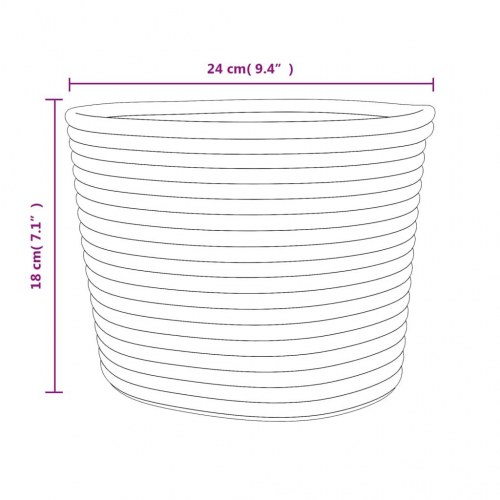 Opbevaringskurve 2 stk. Ø24 x 18 cm - grå og hvid