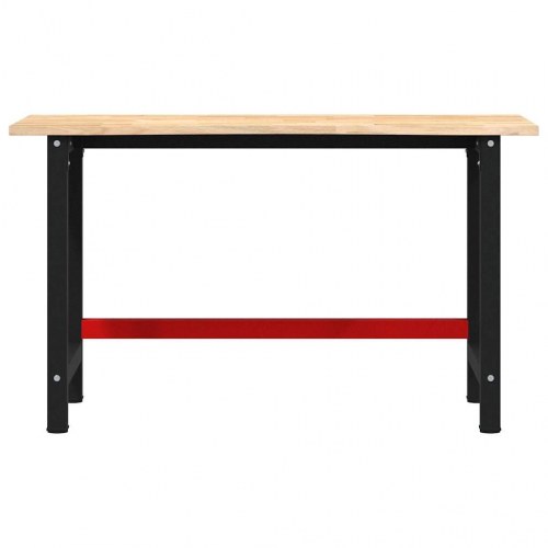 Arbejdsbænk i massivt egetræ 140 x 60 x 81,5 cm