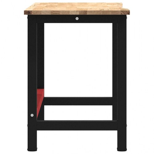 Arbejdsbænk i massivt egetræ 140 x 60 x 81,5 cm
