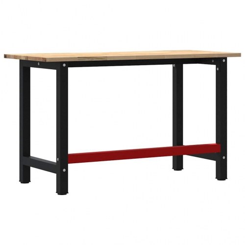 Arbejdsbænk i massivt egetræ 140 x 60 x 81,5 cm