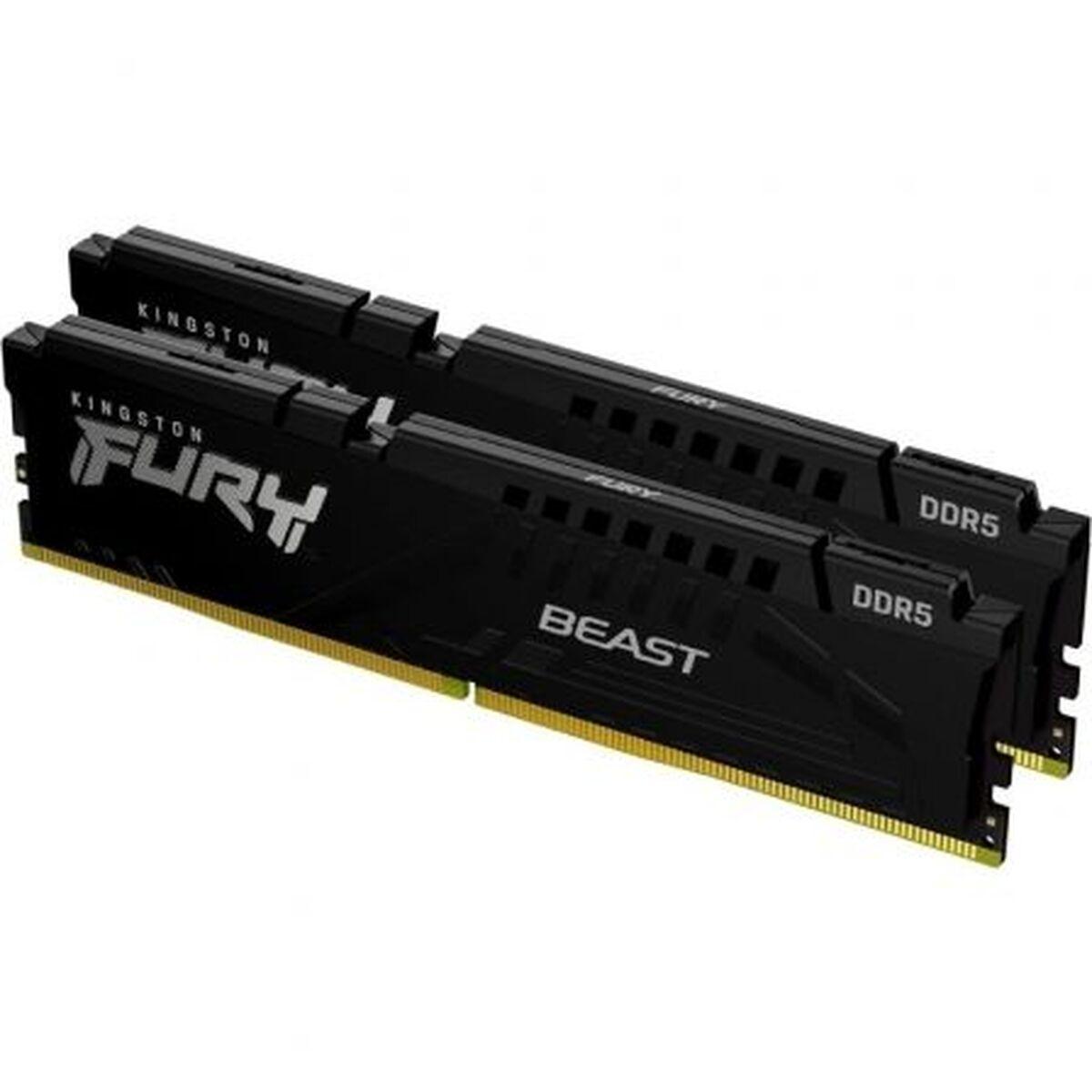Kingston FURY Beast - DDR5 - sæt - 32 GB: 2 x 16 GB - DIMM 288-PIN - 5600 MT/s / PC5-44800 - CL36 - 1.25 V - ikke bufferet - on-die ECC - sort