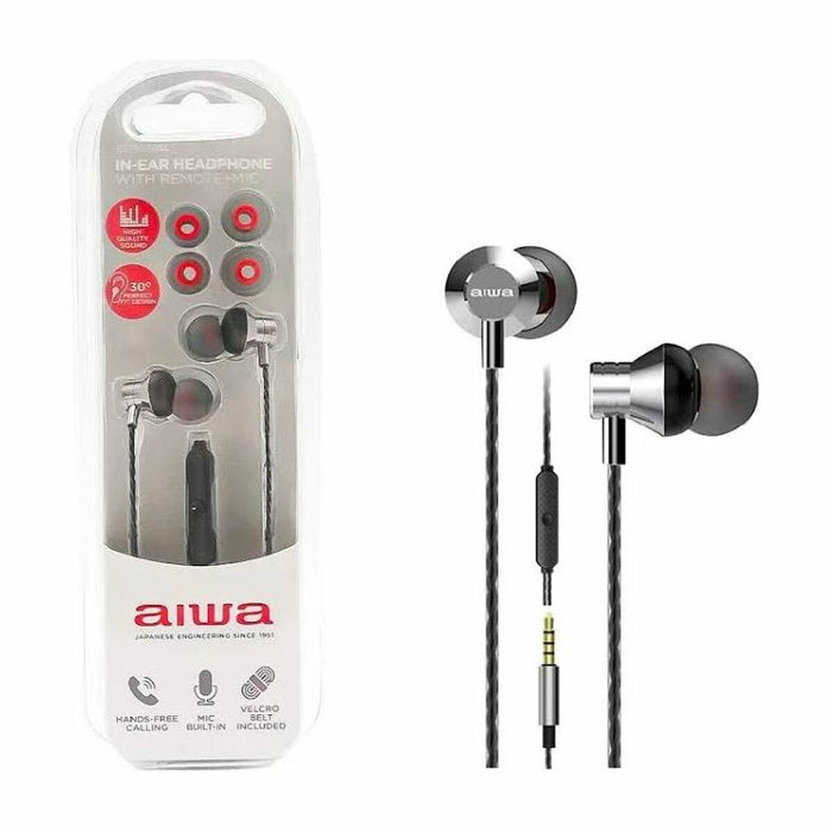 Aiwa ESTM50SL in-ear hovedtelefoner med mikrofon - sølv