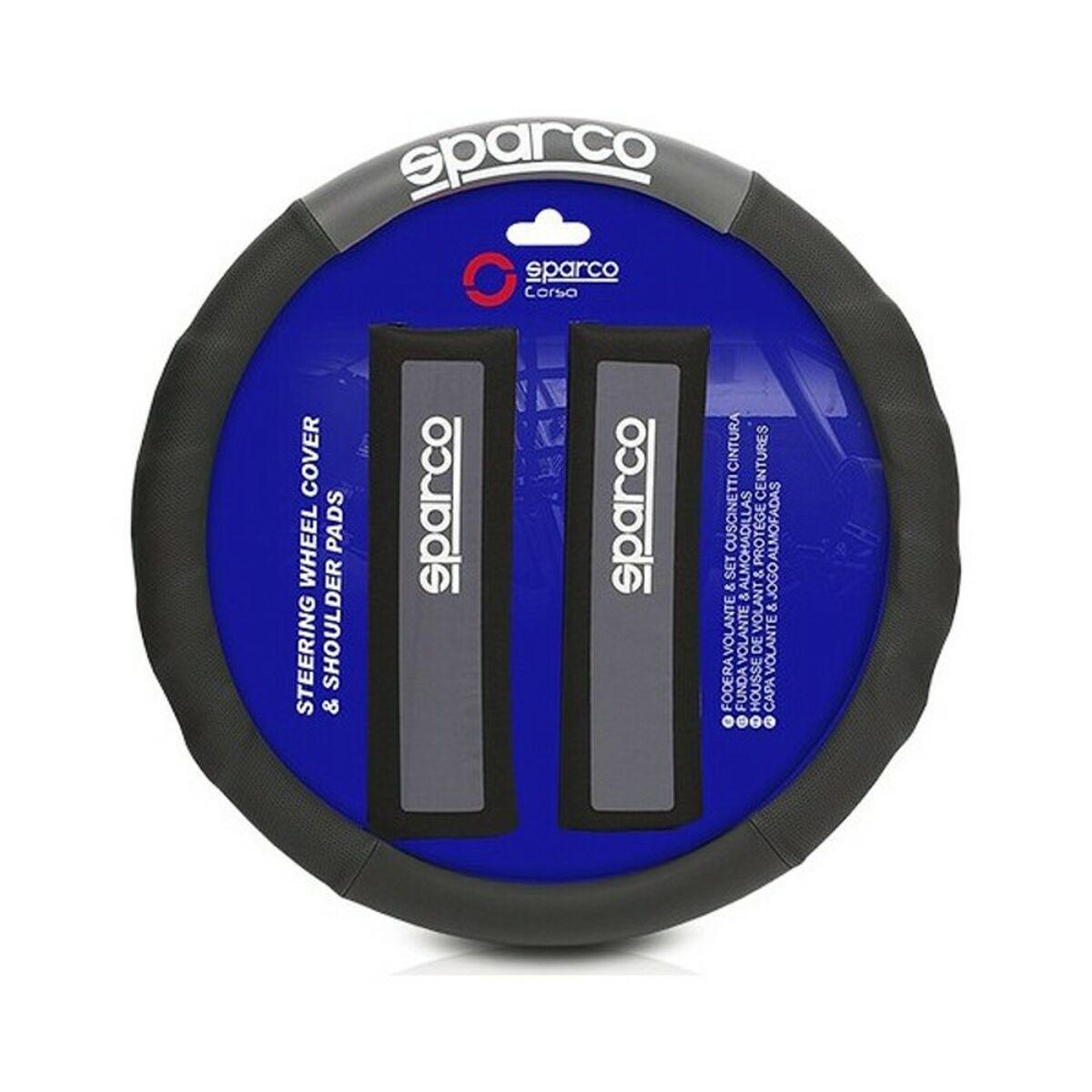 Sparco ratbetræk + skulderpuder til sele SPC1111, sort/grå (Universal)