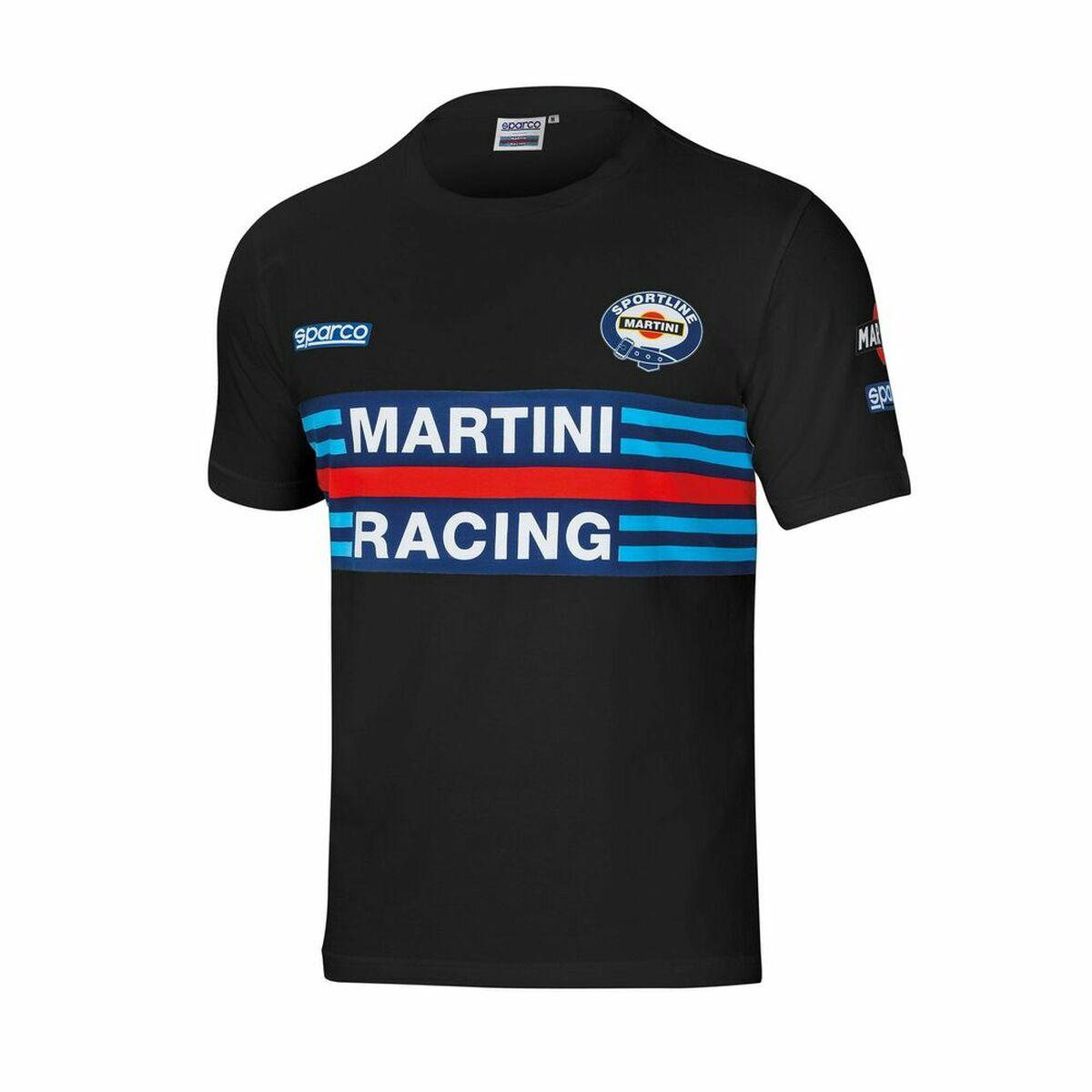 T-shirt Sparco Martini Racing - sort, kortærmet, str. S