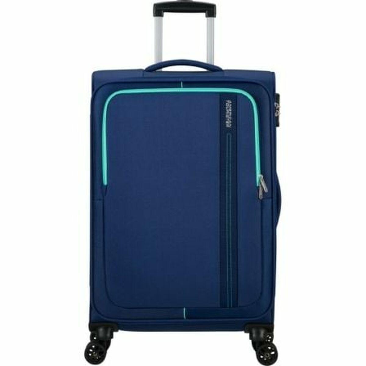 American Tourister håndbagage-kuffert 61 L - blå (68 × 43 × 25 cm)