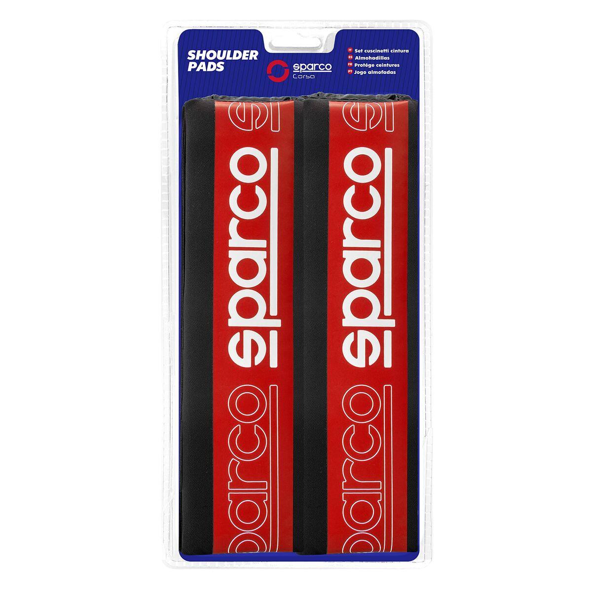 Seleskånere til bil - Sparco SPC1208RD, rød (2 stk.)