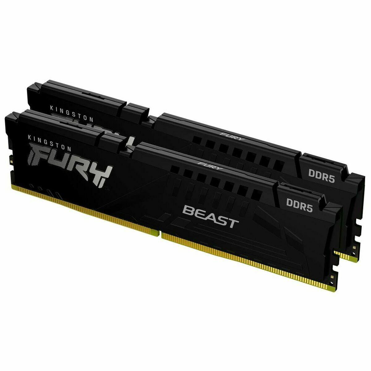 Kingston FURY Beast - DDR5 - sæt - 32 GB: 2 x 16 GB - DIMM 288-PIN - 5600 MT/s / PC5-44800 - CL40 - 1.25 V - ikke bufferet - on-die ECC - sort