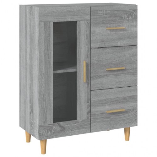 Skænk 69,5×34×90 cm - grå sonoma-eg, konstrueret træ