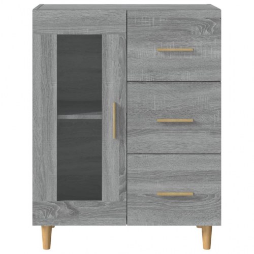 Skænk 69,5×34×90 cm - grå sonoma-eg, konstrueret træ