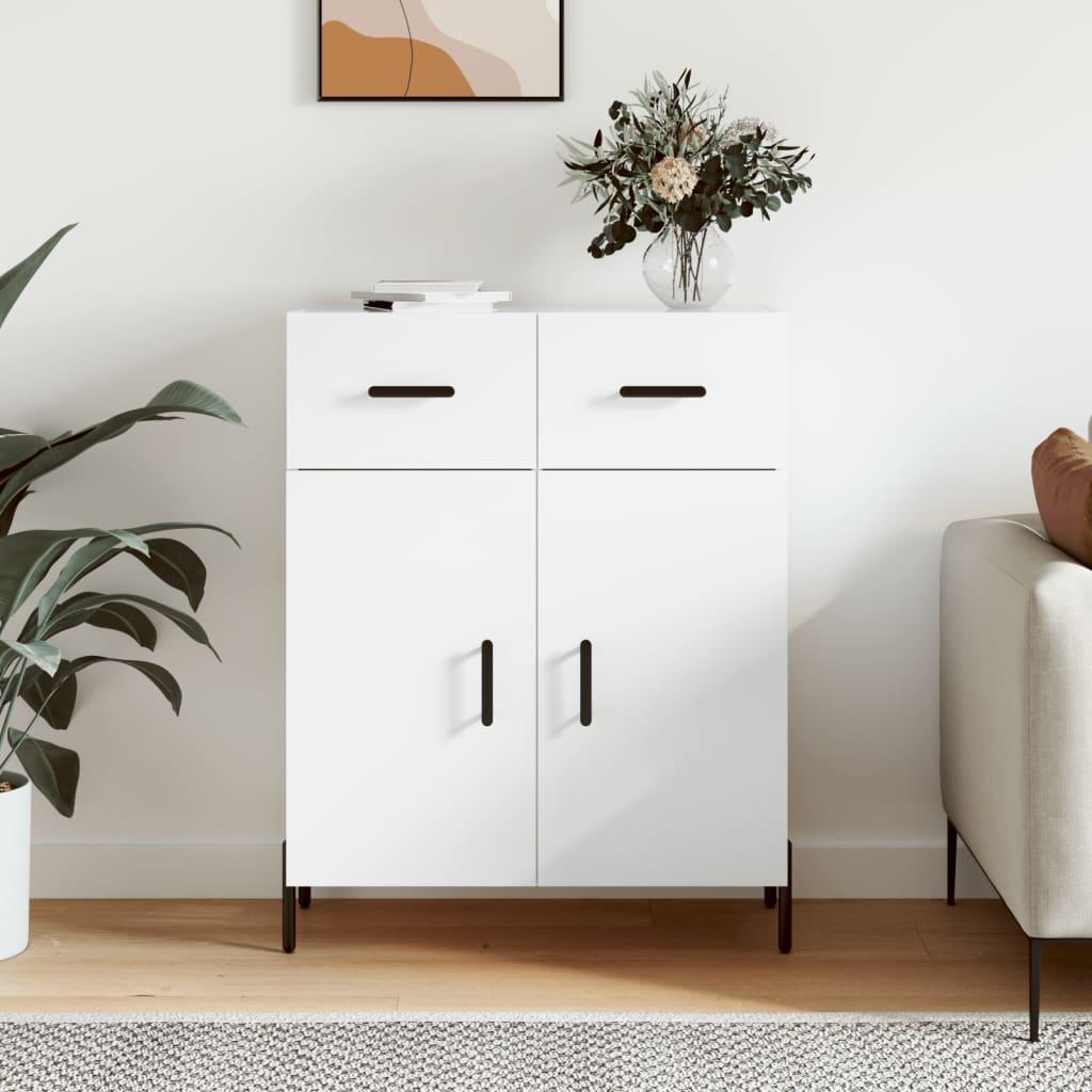 Skænk 69,5x34x90 cm konstrueret træ hvid billede