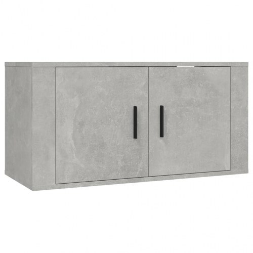 Væghængte tv-skabe - sæt af 2, 80×34,5×40 cm, betongrå