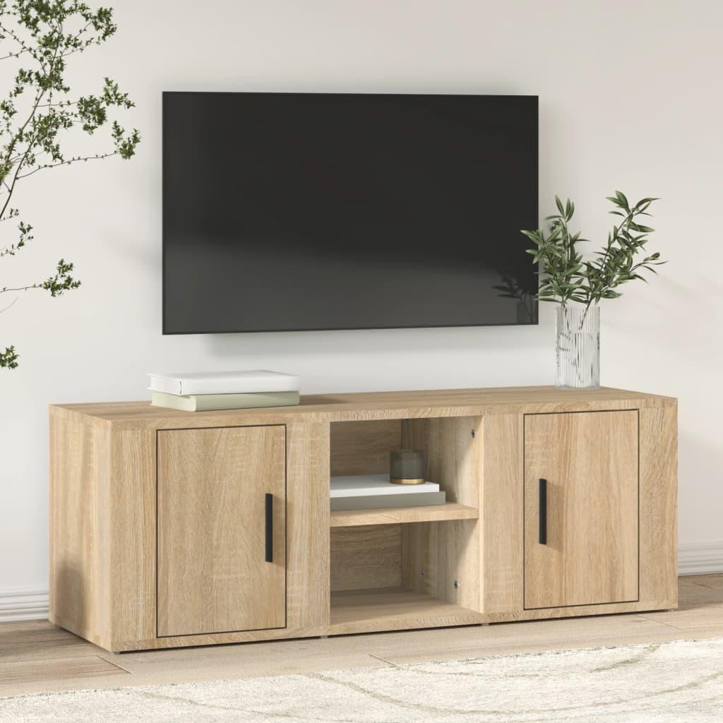 Tv-bord 100x31,5x35 cm konstrueret træ sonoma-eg billede