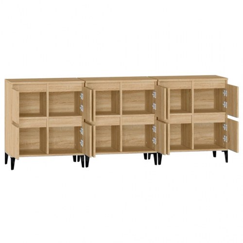 Skænke sæt af 3 - 60x35x70 cm i sonoma-eg, konstrueret træ