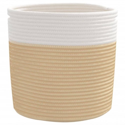 Opbevaringskurve 2 stk. Ø28 x 28 cm - beige og hvid