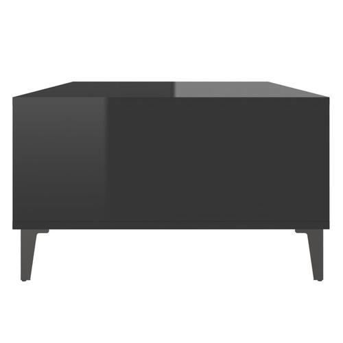 Sofabord 103,5x60x35 cm konstrueret træ sort højglans