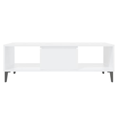 Sofabord 103,5x60x35 cm konstrueret træ hvid