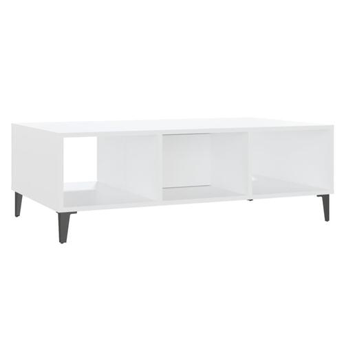 Sofabord 103,5x60x35 cm konstrueret træ hvid