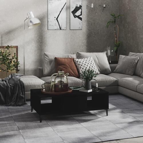Sofabord 103,5x60x35 cm konstrueret træ sort