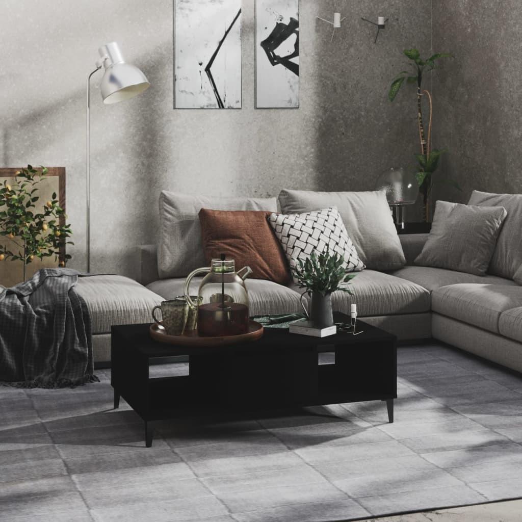 Sofabord 103,5x60x35 cm konstrueret træ sort