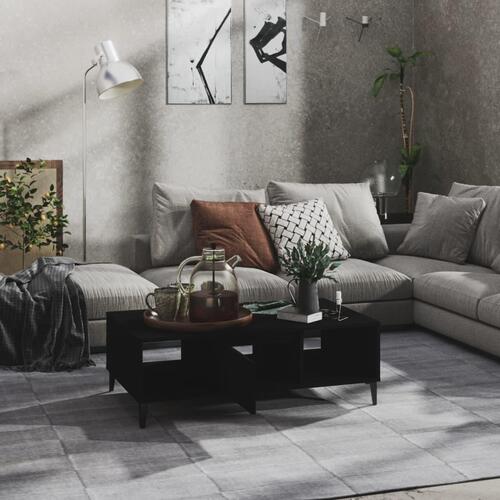 Sofabord 103,5x60x35 cm konstrueret træ sort