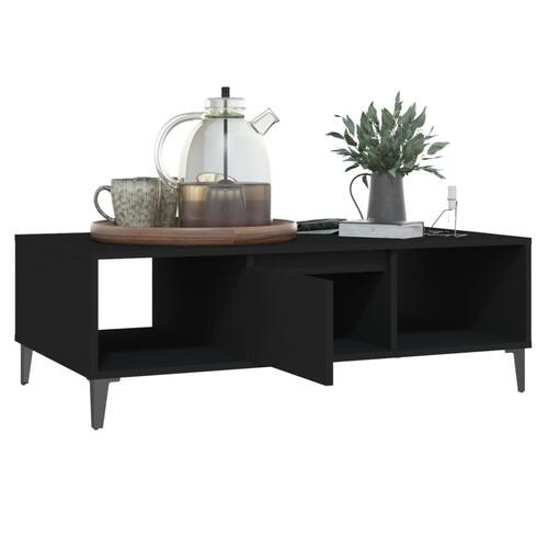 Sofabord 103,5x60x35 cm konstrueret træ sort