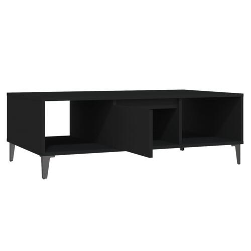 Sofabord 103,5x60x35 cm konstrueret træ sort