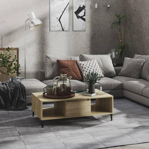 Sofabord 103,5x60x35 cm konstrueret træ sonoma-eg