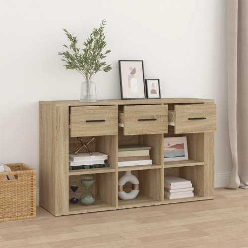 Skænk 100×30×59,5 cm i konstrueret træ - sonoma-eg
