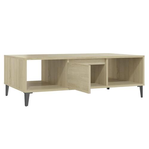 Sofabord 103,5x60x35 cm konstrueret træ sonoma-eg