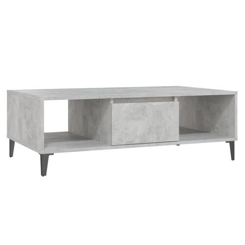 Sofabord 103,5x60x35 cm konstrueret træ betongrå