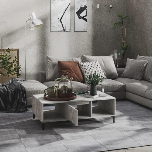 Sofabord 103,5x60x35 cm konstrueret træ betongrå