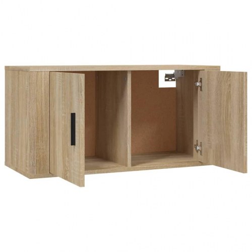 Væghængte tv-skabe - 2 stk., 80×34,5×40 cm, sonoma-eg