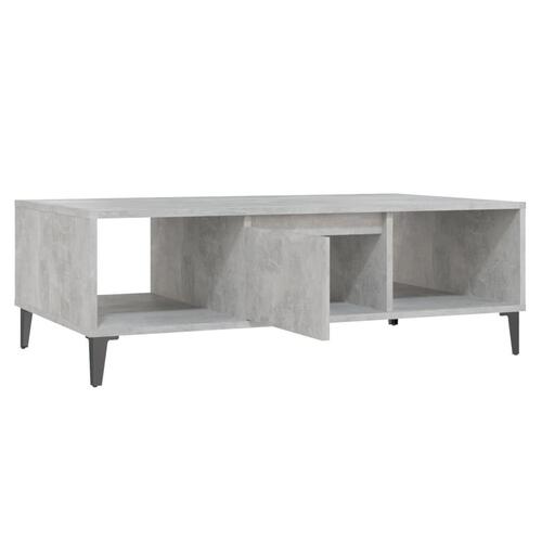 Sofabord 103,5x60x35 cm konstrueret træ betongrå