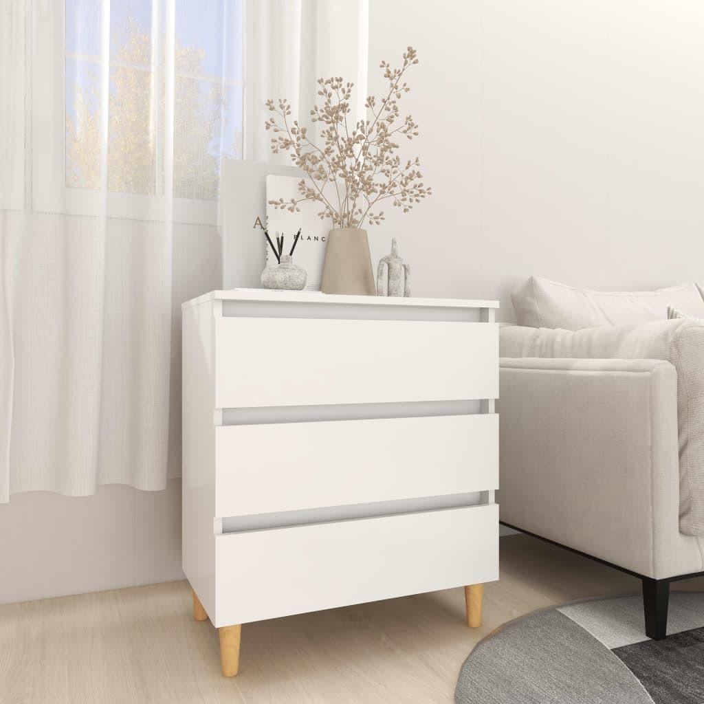 Skænk 60x35x69 cm konstrueret træ hvid