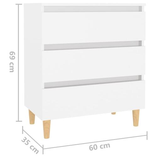 Skænk 60x35x69 cm spånplade hvid