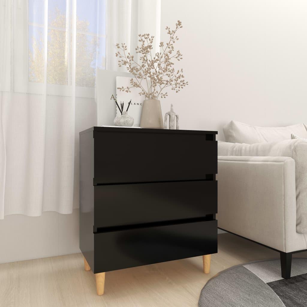 Skænk 60x35x69 cm konstrueret træ sort
