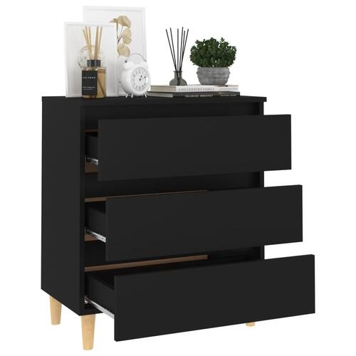 Skænk 60x35x69 cm konstrueret træ sort