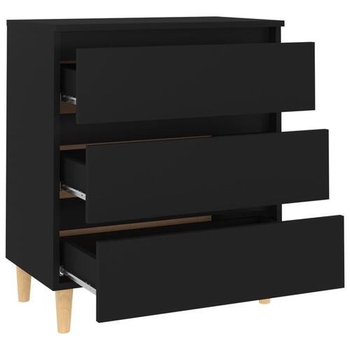 Skænk 60x35x69 cm konstrueret træ sort