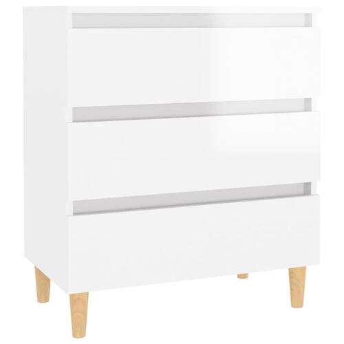 Skænk 60x35x69 cm spånplade hvid højglans