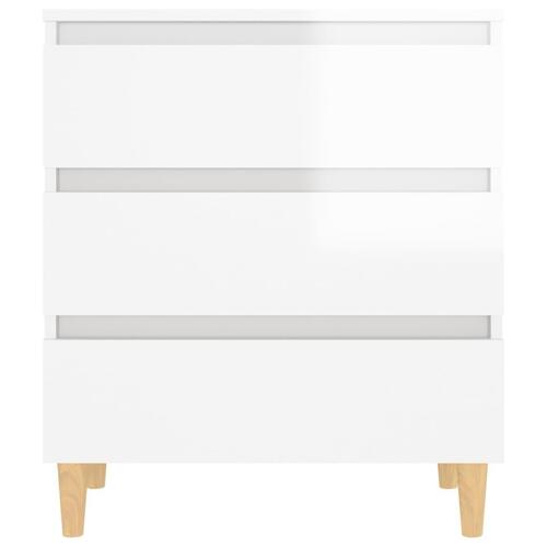 Skænk 60x35x69 cm spånplade hvid højglans